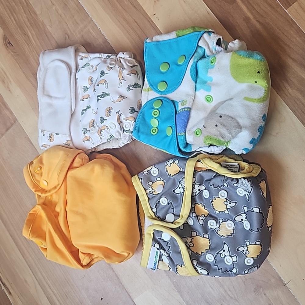 Cloth Diaper One Size Variety Lot of Four